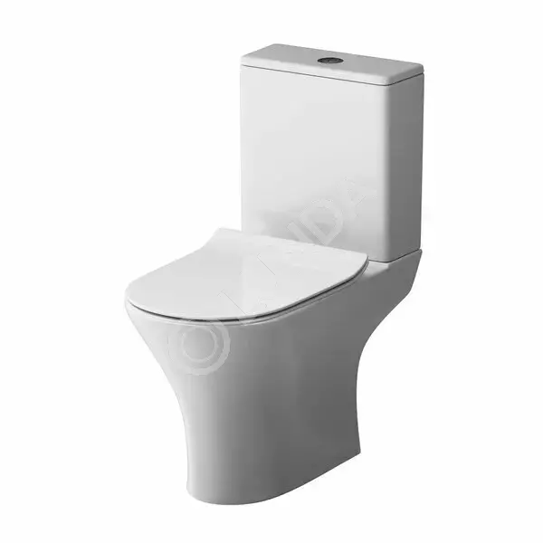 Унитаз-компакт FlashClean с сиденьем микролифт Sense белый, каскадный смыв, бачок 9 л, AM.PM C748600SC