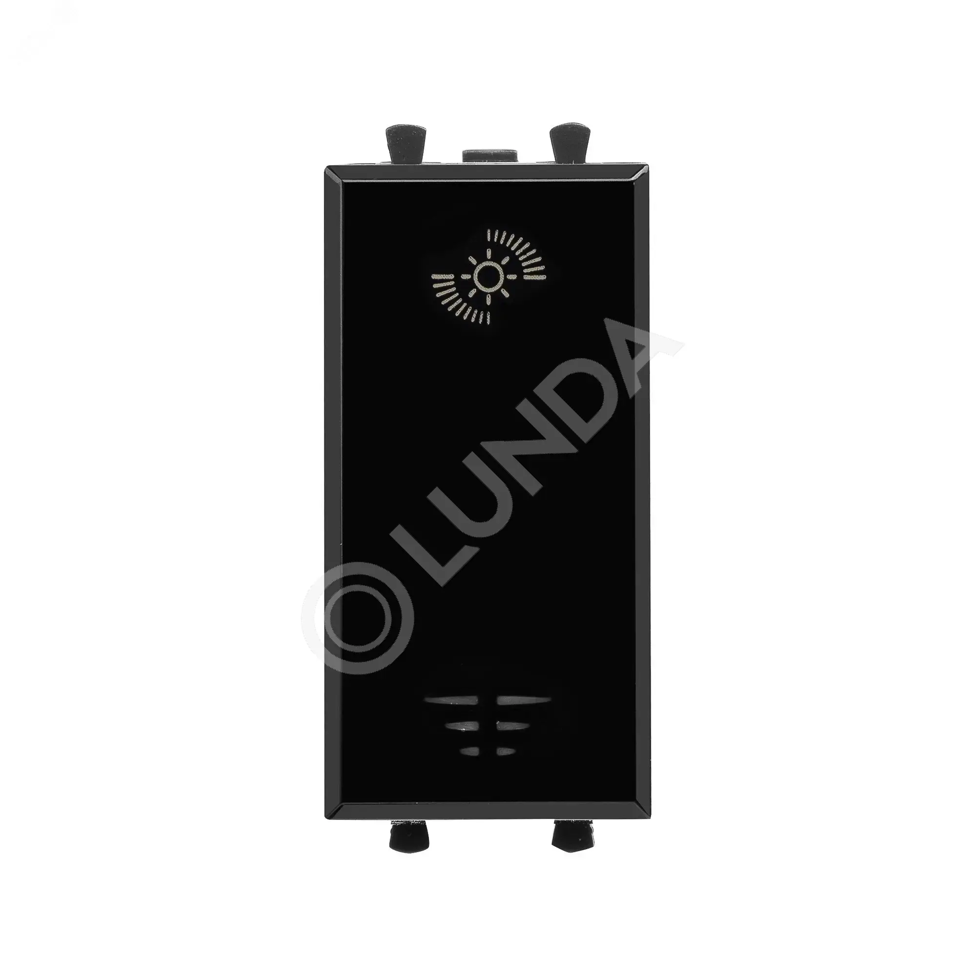Диммер кнопочный модульный для LED ламп, Avanti, Черный квадрат, 1 модуль, DKC 4402341