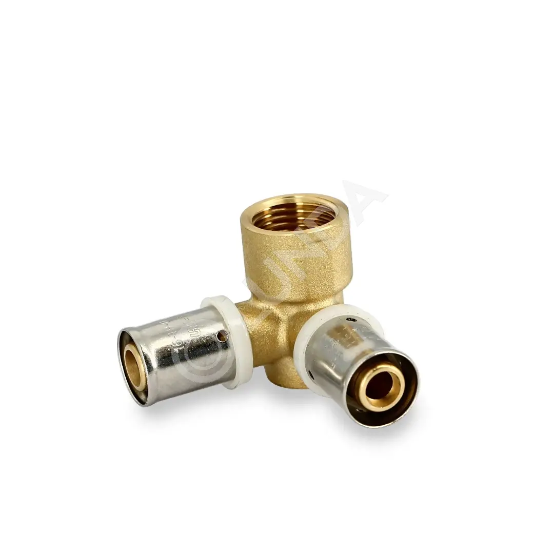 Водорозетка пресс-В 16 х 1/2" x 16 3-х плоскостная 711G, Uni-Fitt, 711G6261