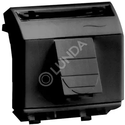 Розетка компьютерная RJ45 кат.6A, 8P8C, Brava, черная, 2мод, DKC 77679N