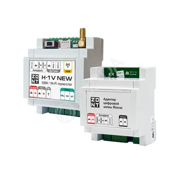 Комплект: термостат H-1V new + адаптер Rinnai, Zont ML000005890R