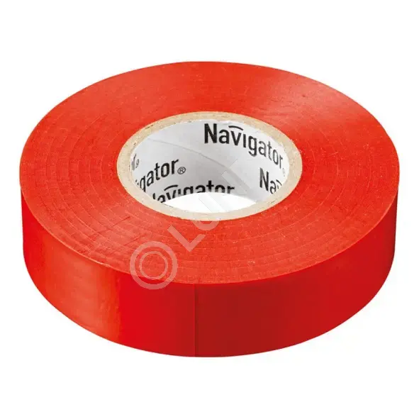 Изолента ПВХ NIT-B15-20/R, ширина 15 мм (рулон 20 м), красный, Navigator 155909/71104