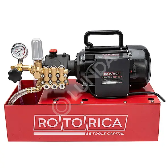 Электрический опрессовщик Rotor e-Test 50T с баком 18л, 10л/мин, Rotorica RT.1624050
