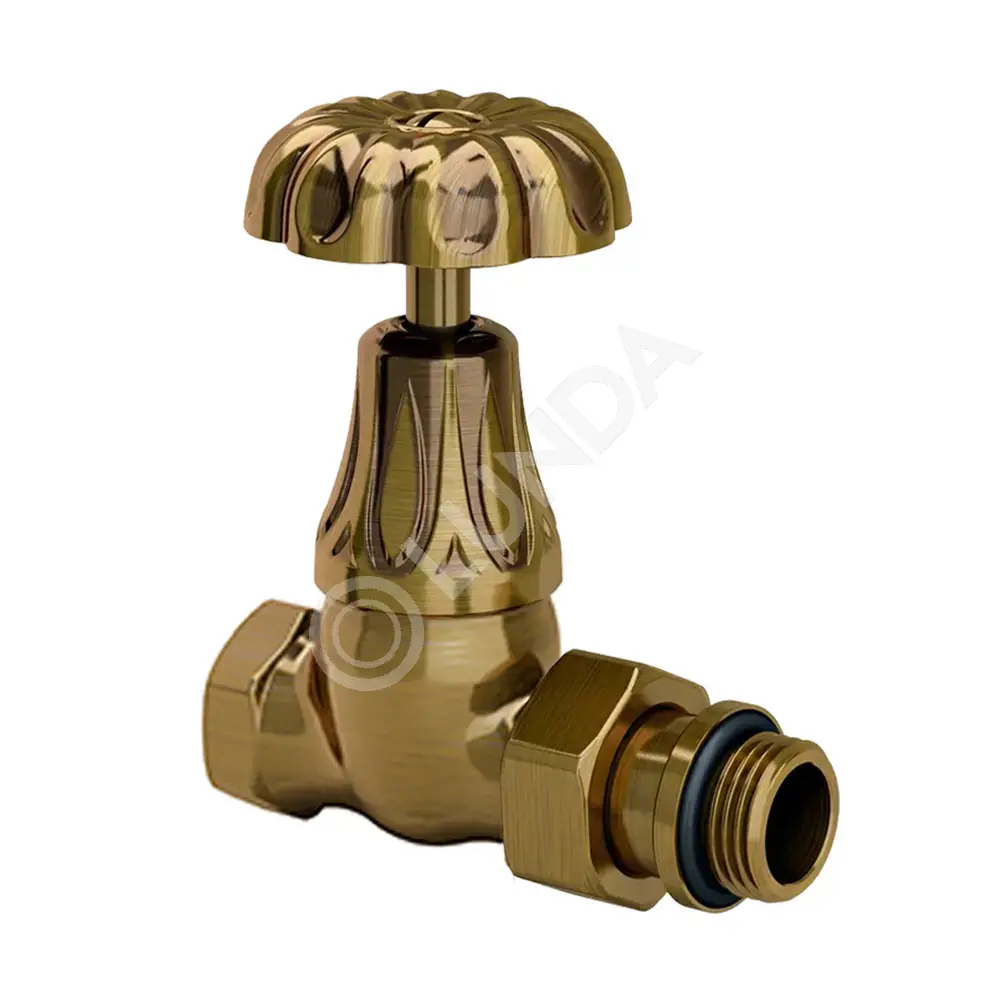 Клапан SR Rubinetterie прямой серия Floral Old Style 1/2, цвет белый, SR Rubinetterie 0338-1500VC0A