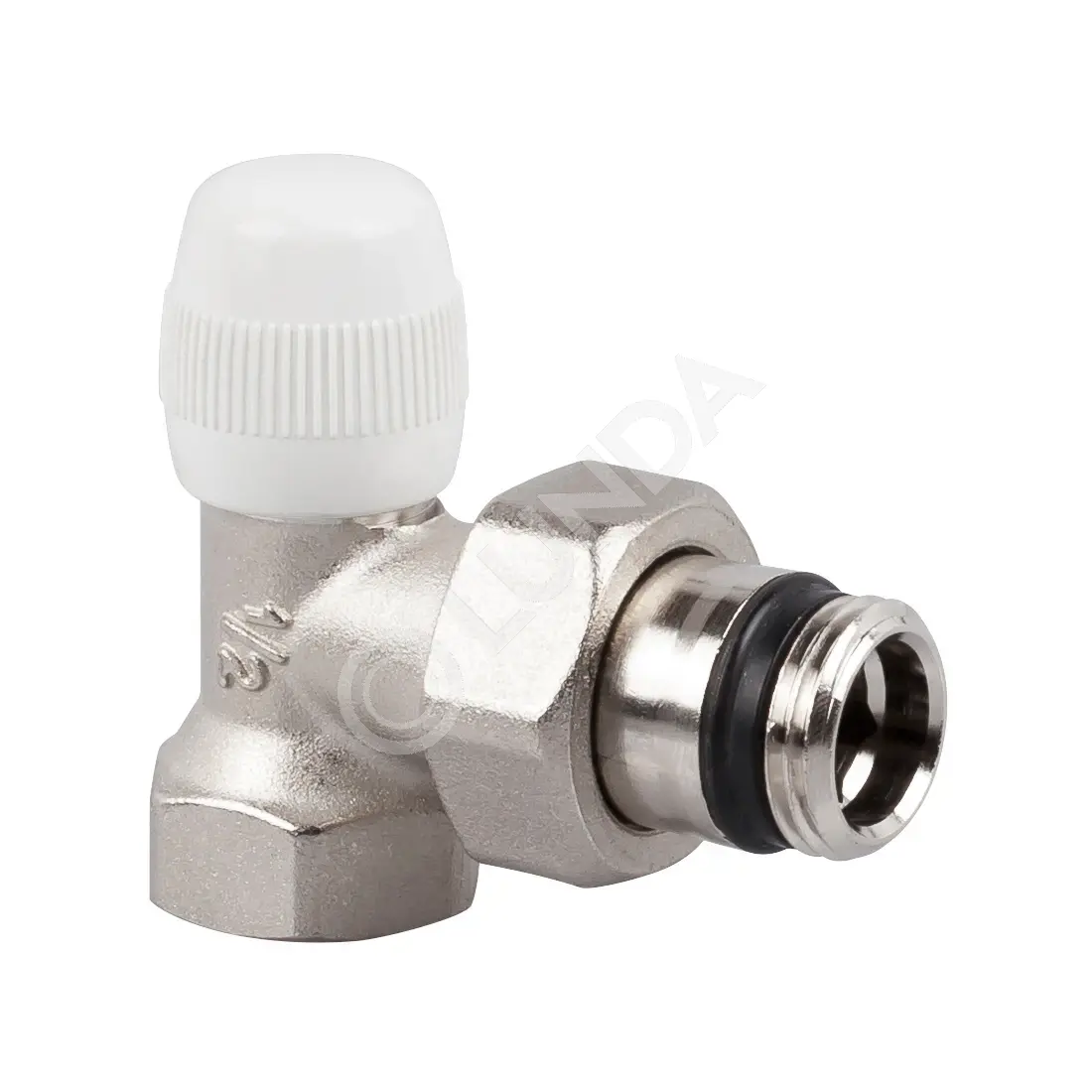 Клапан запорный, угловой 1/2", SR Rubinetterie 0523-1500N000