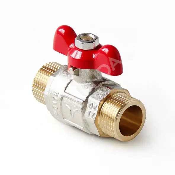 Шаровой кран латунный полнопр. 3/4" НР, ручка «бабочка», Pro Aqua FWB67-m20-m20x — pro_aqua