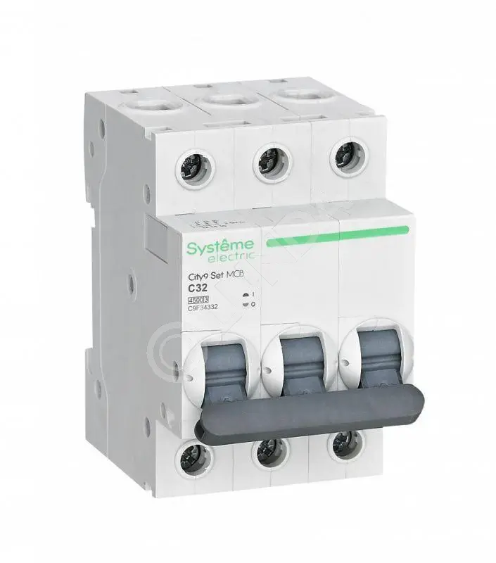 Выключатель автоматический модульный 3п C 40А 4.5кА City9, Systeme Electrict 400В, Systeme Electric C9F34340