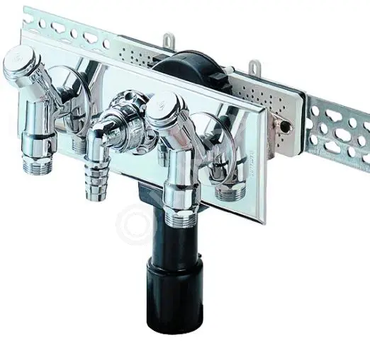 Сифон HL406, с двумя никелированными кранами, HL406.2 HL 406.2