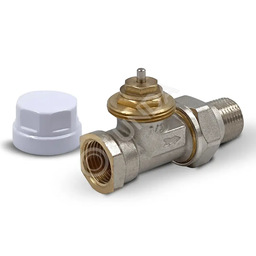 Вентиль прямой Primoclima Armature термостатический 1/2", никелированный, Primoclima PC1212TS