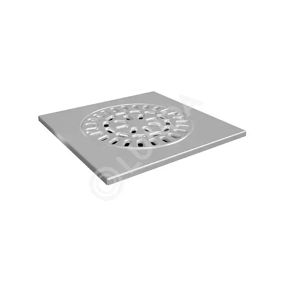 Решетка трапа квадратная без основы 150/200х200 мм, нерж. сталь, Uponor Drain 1093070