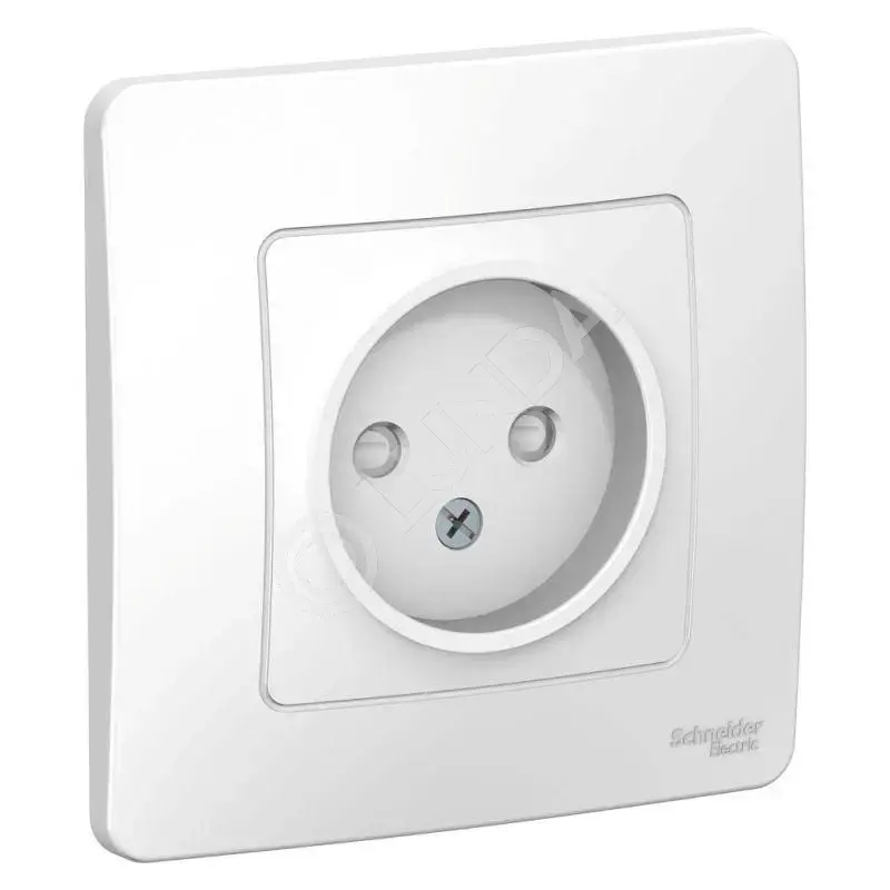 Розетка 1-м СП Blanca 16А IP20 250В без заземл. защ. шторки бел., Systeme Electric BLNRS000111