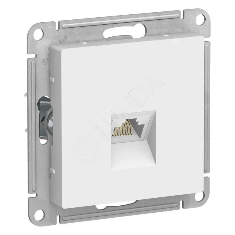 Розетка компьютерная AtlasDesign RJ45 кат.6A механизм бел., Systeme Electric ATN000186