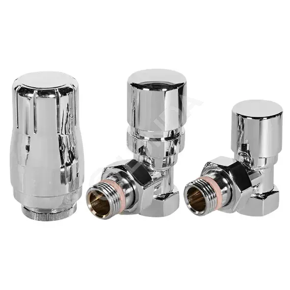 Комплект клапанов термостатических Design хром, угловой 1/2, Stout SVTDK-0002-000015C