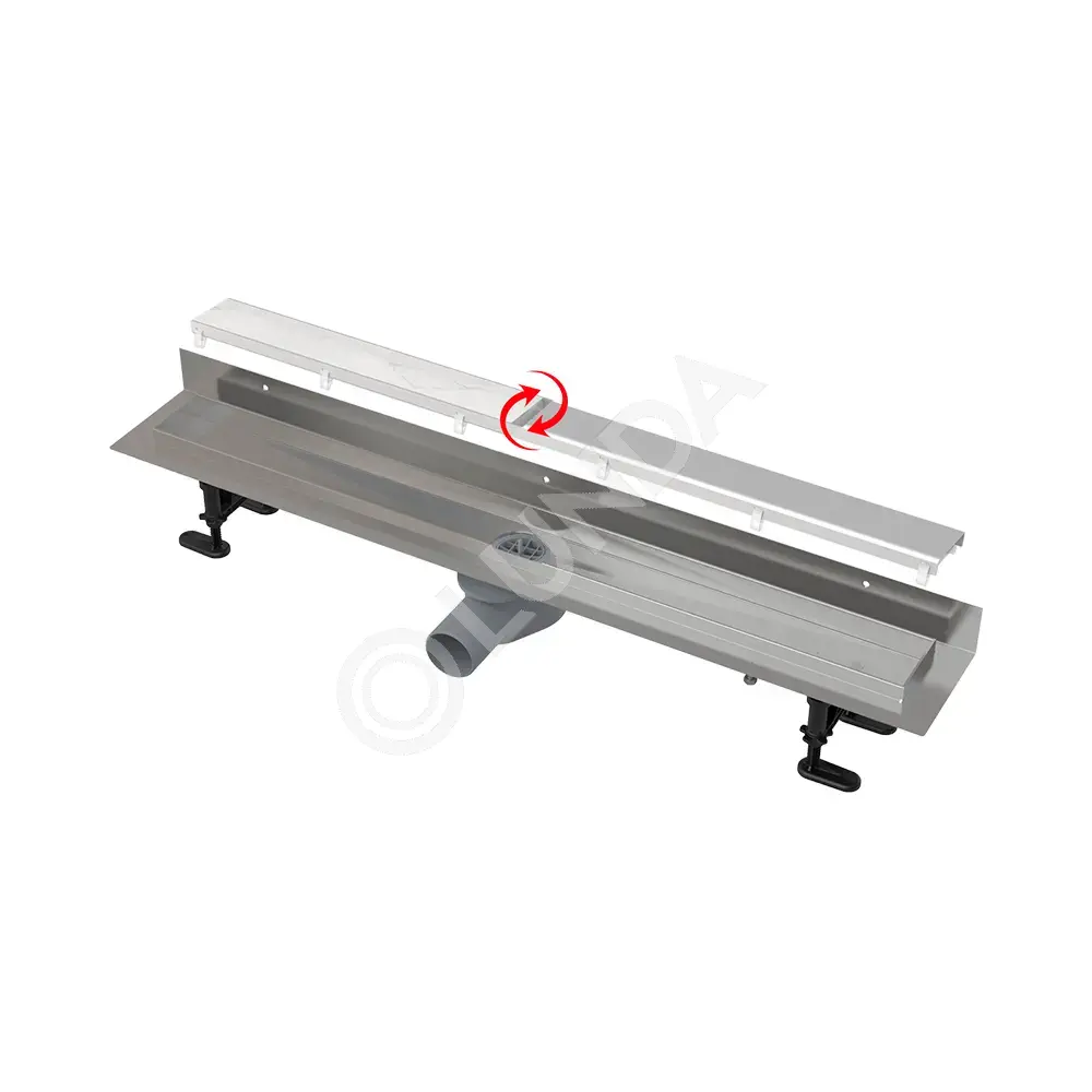 Душевой лоток Fit and Go APZ23-DOUBLE9-850 пристенный L=850мм, сифон, двусторонняя решетка, Alcaplast, APZ23-DOUBLE9-850