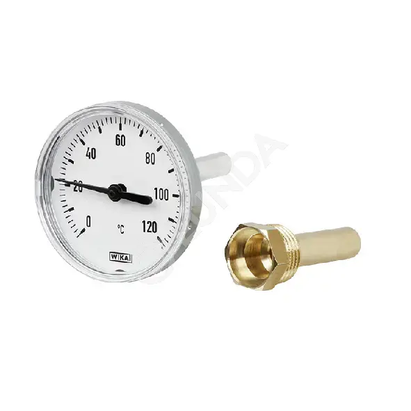 Термометр биметаллический, тип А43.10, 0/120°C, 80 мм, L=40 мм, G1/2B (сзади), Wika 36703792 / 14138690