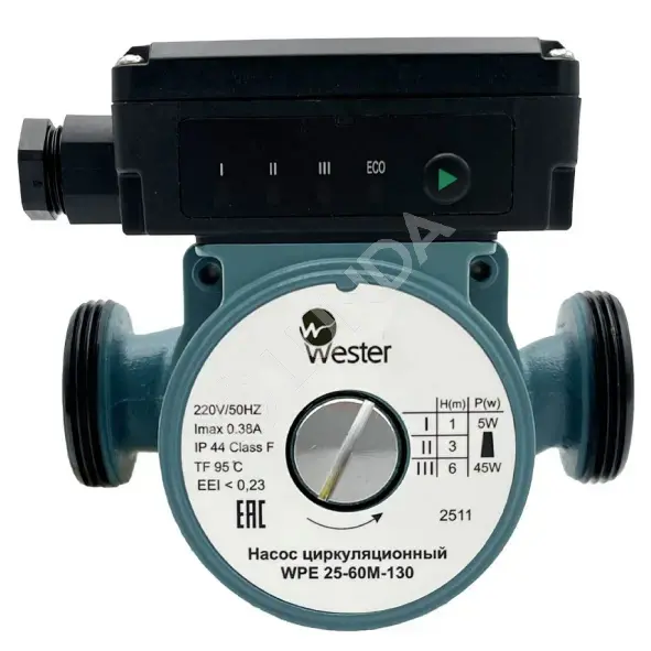 Насос циркуляционный Wester WPE 25-60M 130 мм (без гаек), Wester WPE 25-60M-130