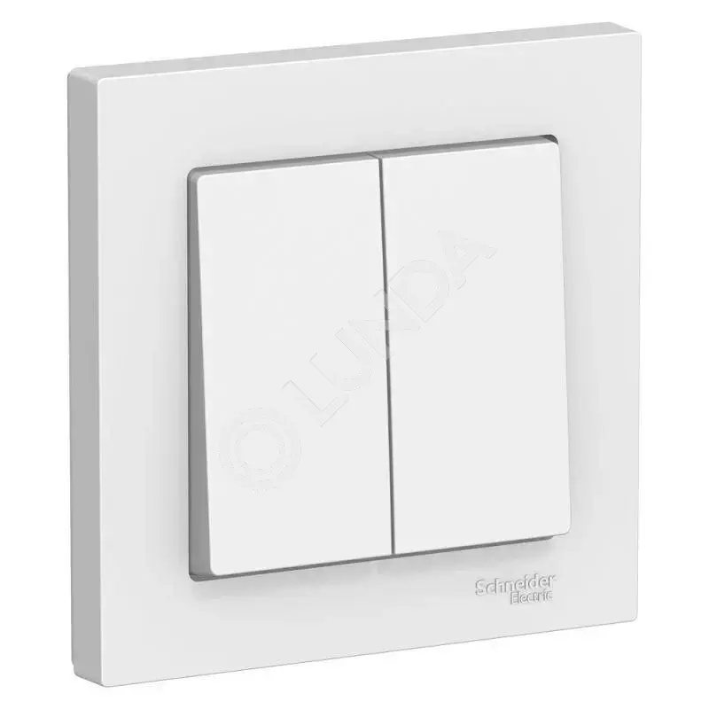Выключатель 2-кл. СП AtlasDesign 10А IP20 (сх. 5) 10AX в сборе бел., Systeme Electric ATN000152