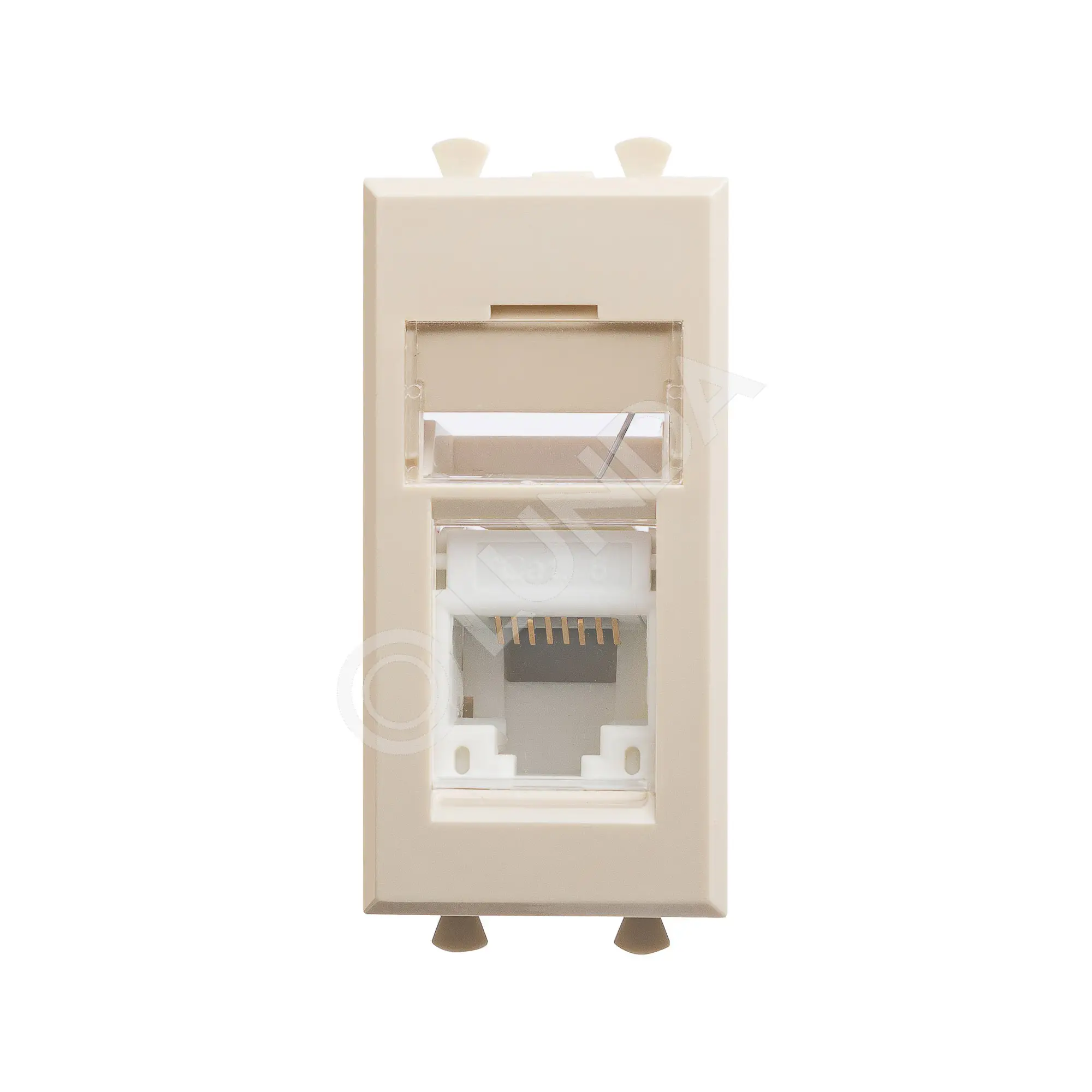Розетка компьютерная RJ-45 модульная, кат.6, Avanti, Ванильная дымка, 1 модуль, DKC 4405291