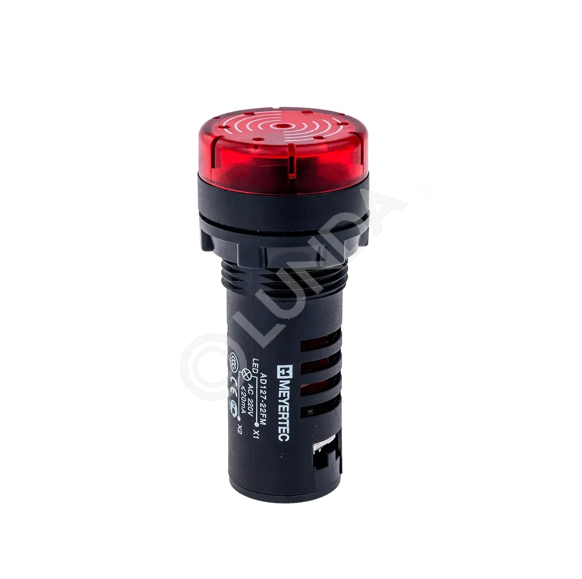 Зуммер с подсветкой, 80дБ, красный, 220V AС, IP40, пластик MT22-SM220, ОВЕН 53447