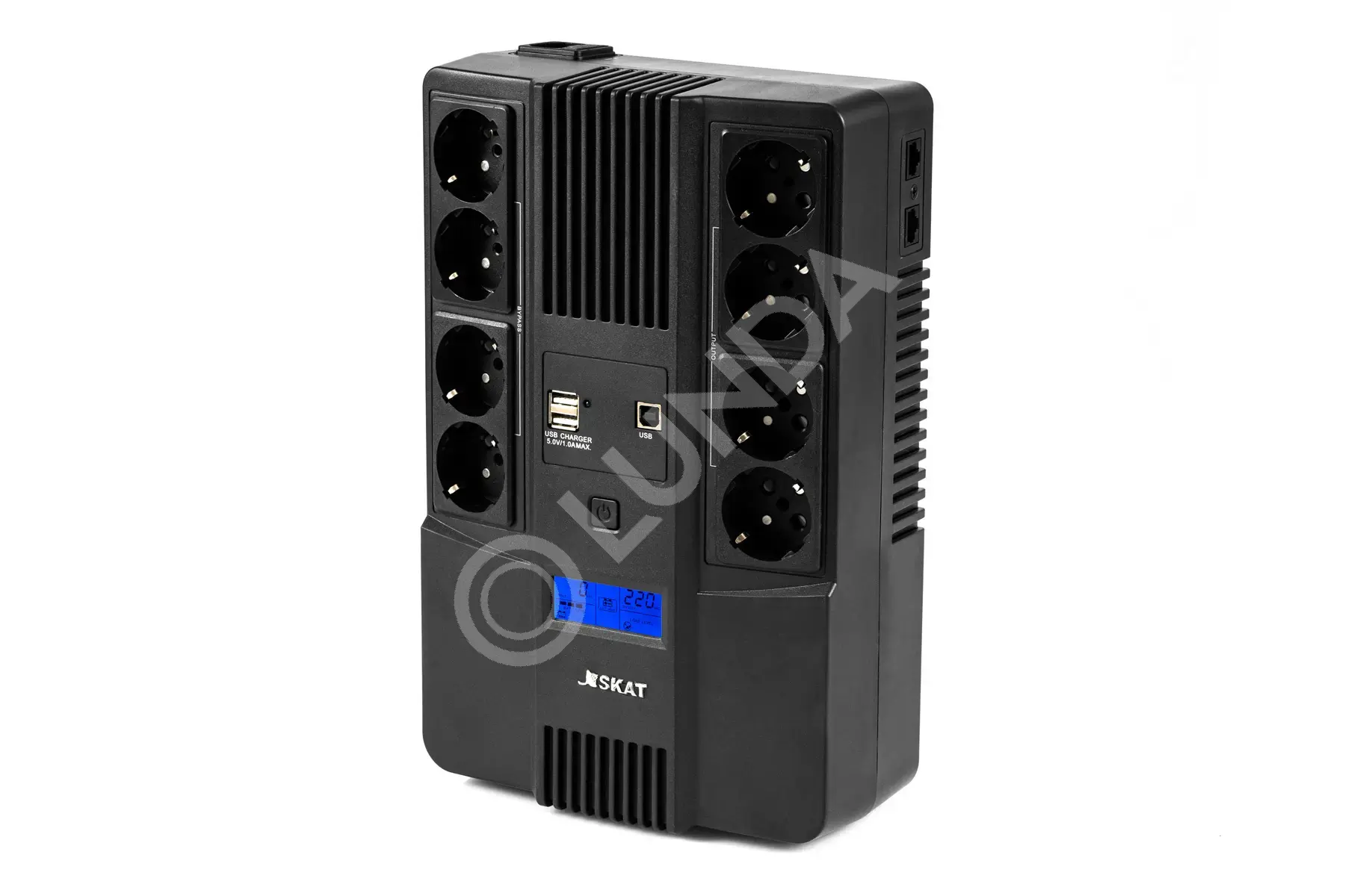 Источник бесперебойного питания SKAT-UPS 800-AID-IN-1x9-8 220В 480Вт, LCD, АКБ 1x 9Ач,line interactive, мод.синус, 8хSchuko,2xUS, Бастион 8933