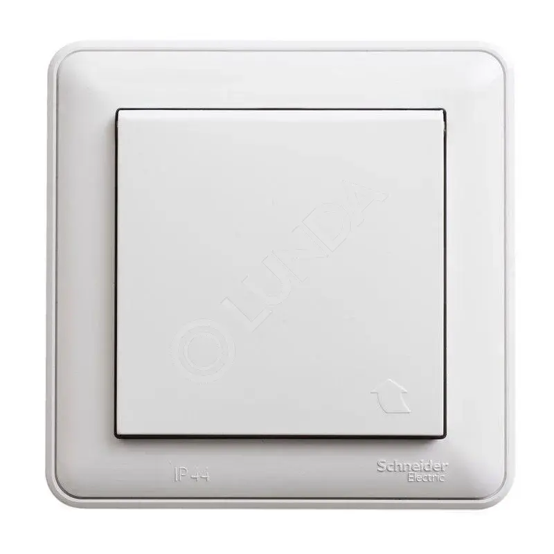 Розетка 1-м СП W59 Aqua 16А IP44 с заземл. защ. шторки в сборе бел., Systeme Electric RS16-152B-18
