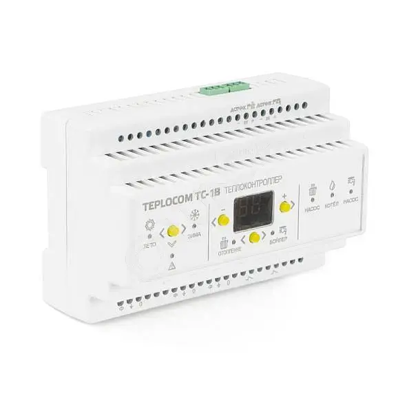 Теплоконтроллер TEPLOCOM Бойлер TC-1B для систем отопления и ГВС, упр. котлом и насосами, Бастион 909
