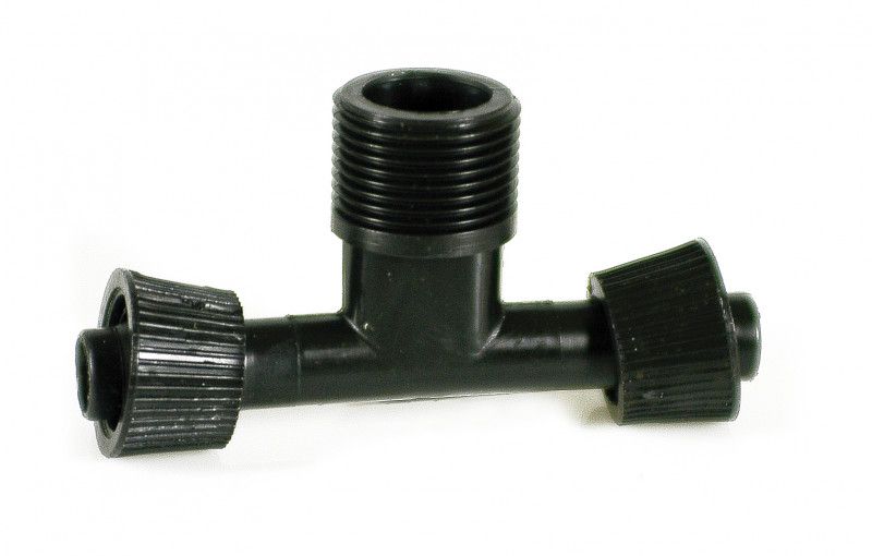 Irritec DFM-TEE-075 - тройник кап. линии 16 мм. х 3/4" НР \ нак. гайка — ПоливТорг
