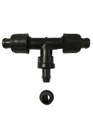 Irritec IE8595000N00T - тройник с рез.кольцом TAPE 16 <859> — ПоливТорг
