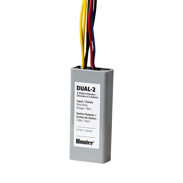 Hunter DUAL-2 - станционный декодер, 2 зоны (включает 2 коннектора DBRY-6) — ПоливТорг