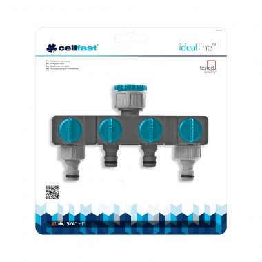 Cellfast 52-240N - Распределитель 4-х канальный IDEAL LINE PLUS — ПоливТорг