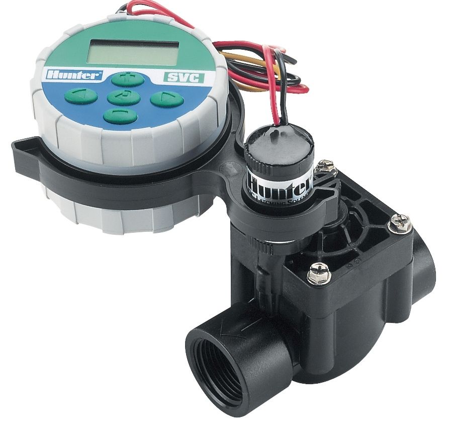 Hunter NODE-100-Valve-B - автономный контроллер, 1 зона с клапаном PGV-101-GB и фик. солен. 9 V — ПоливТорг