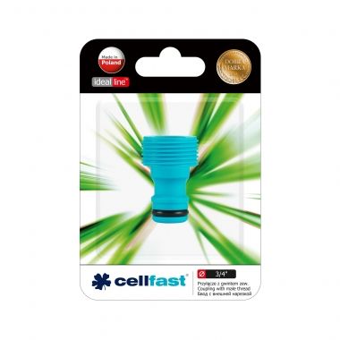 Cellfast 50-235 - Адаптер (штуцер) с НР нарезкой 3/4 — ПоливТорг