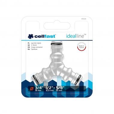 Cellfast 50-645 - Тройник 1/2 " (ABS) — ПоливТорг