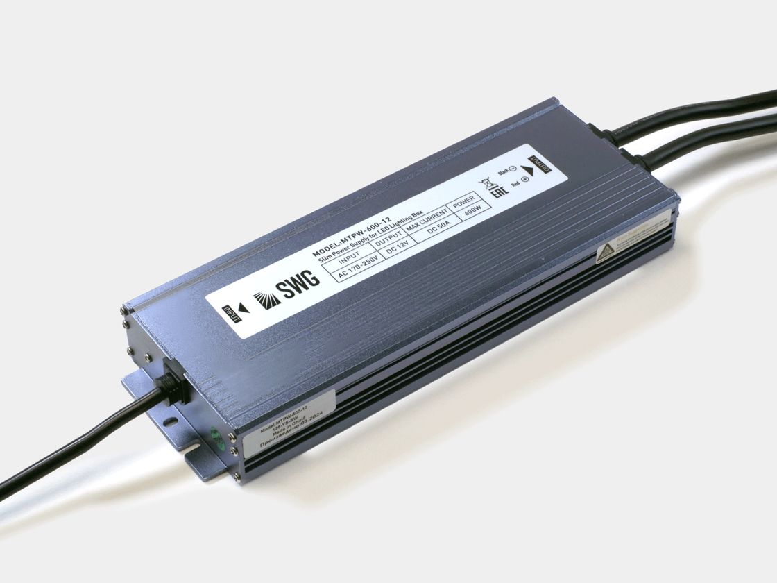 Блок питания для светодиодных лент TPW, 600 W Влагозащитный, 12 V, MTPW-600-12