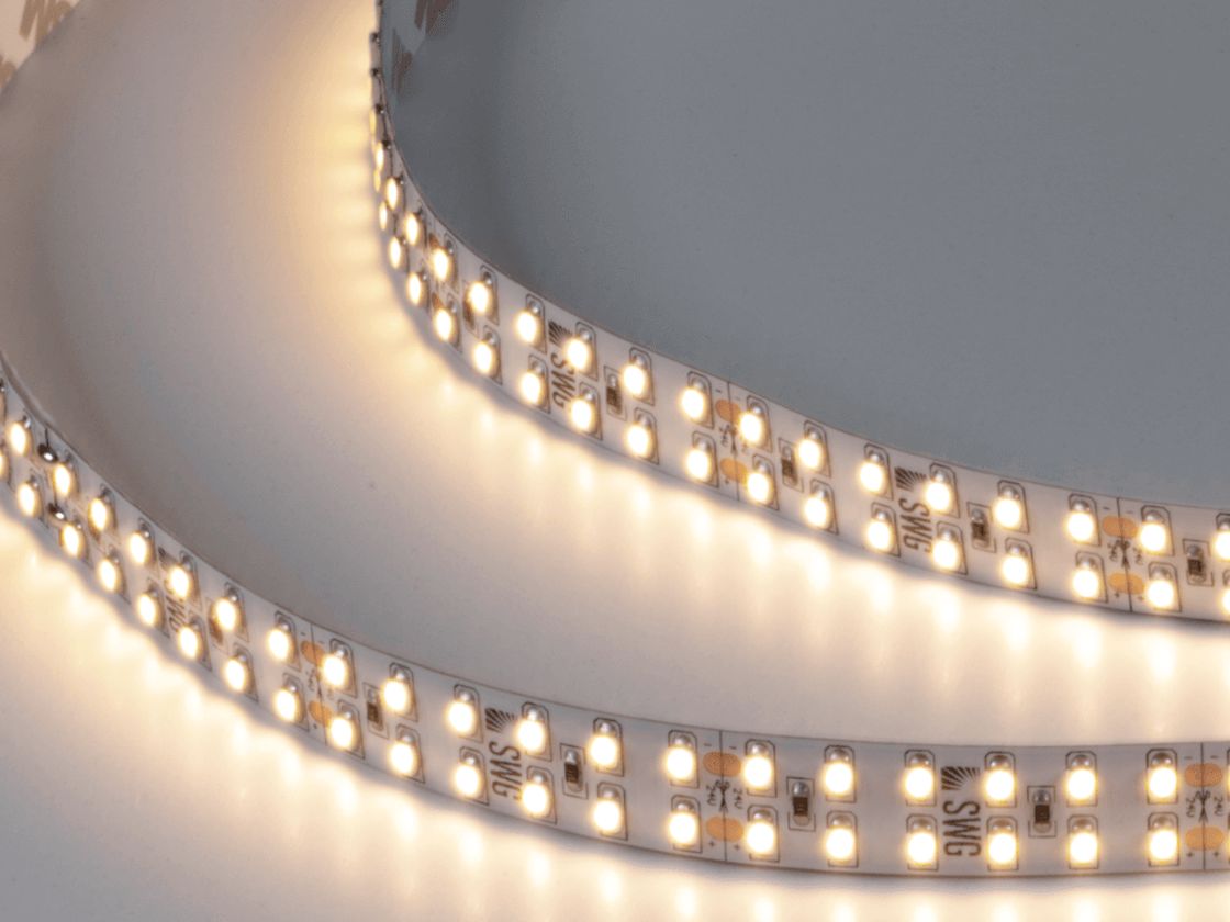 Светодиодная лента 3528, 240 LED/м, 19,2 Вт/м, 24В , IP20, Цвет: Теплый белый, SWG3240-24-19.2-WW-M