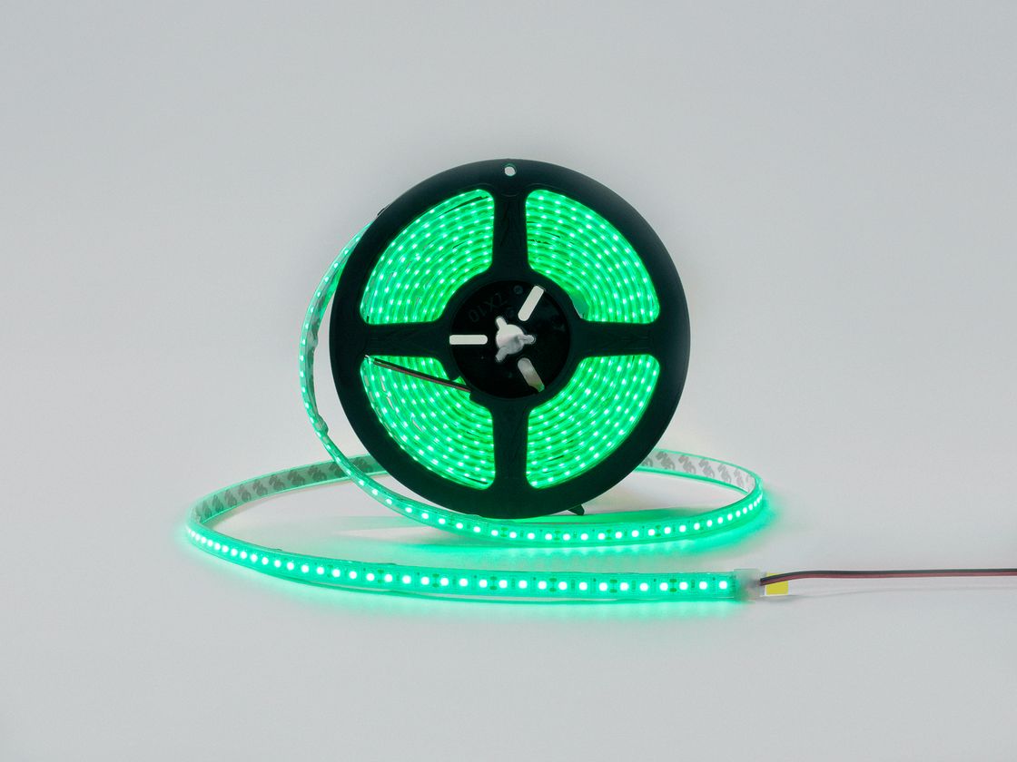 Светодиодная лента 3528, 120 LED/м, 9,6 Вт/м, 12В , IP66, Цвет: Зеленый, SWG3120-12-9.6-G-66-M