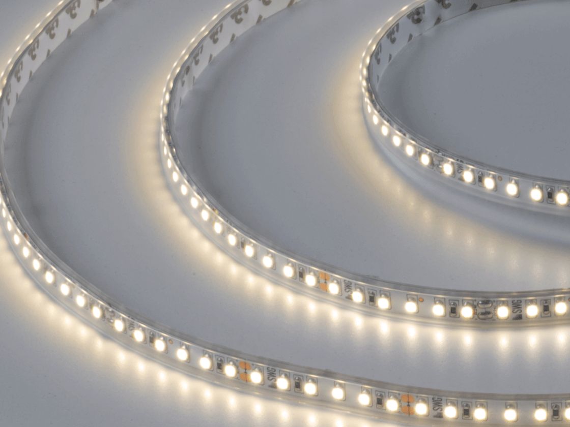 Светодиодная лента 3528, 120 LED/м, 9,6 Вт/м, 24В , IP66, Цвет: Нейтральный белый, SWG3120-24-9.6-NW-66-M