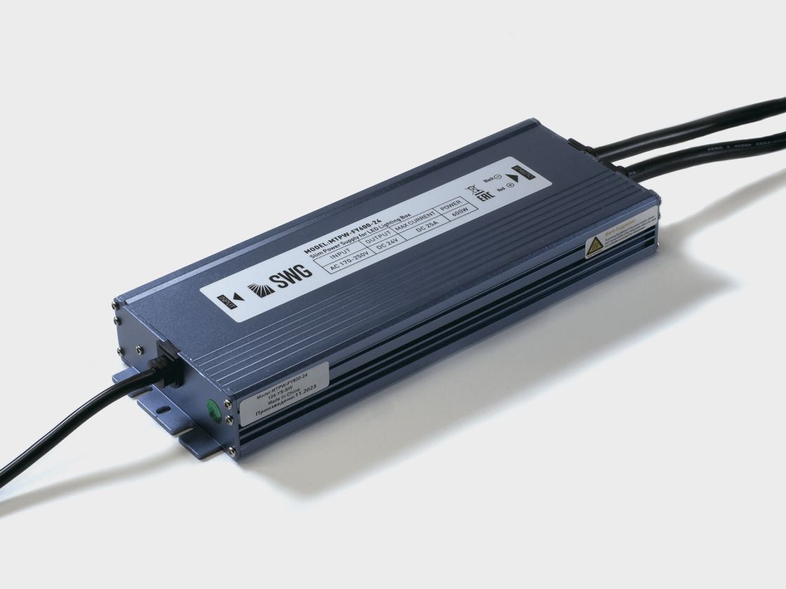 Блок питания для светодиодных лент TPW, 600 W Влагозащитный, 24 V, MTPW-FY600-24