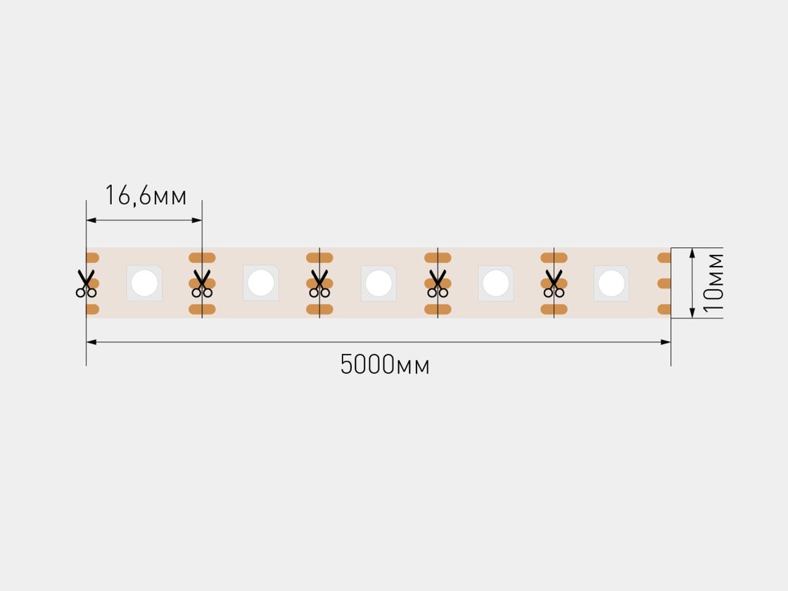 Светодиодная лента SPI RGB 12В IP20 9Вт/м 60 LED/м SMD5050 WS2815 SWG5PT60-12-9-WS2815RGB