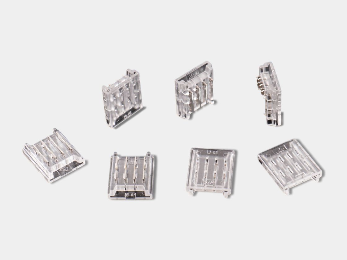 Пластиковый коннектор для RGB светодиодной ленты 10 мм, CN-10MM-4P-A-SMD
