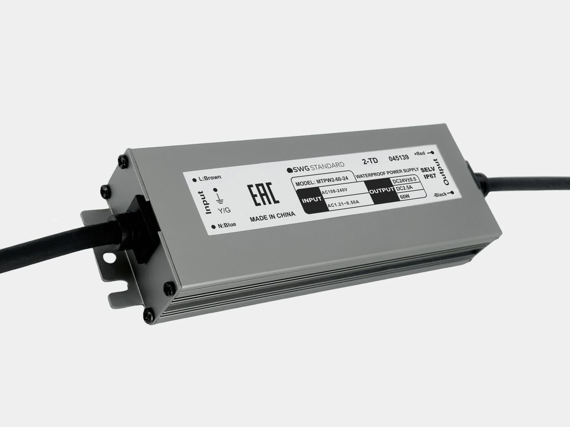 Блок питания для светодиодных лент 24 В, 60 Вт, IP67, MTPW2-60-24