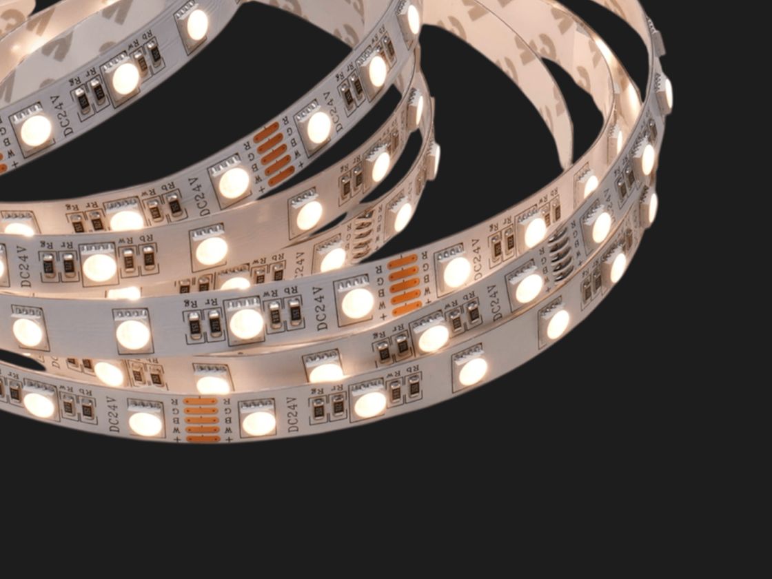 Светодиодная лента 5050, 60 LED/м, 19,2 Вт/м, 24В , IP20, Цвет: RGB + нейтральный белый, SWG560-24-19.2-RGB+NW