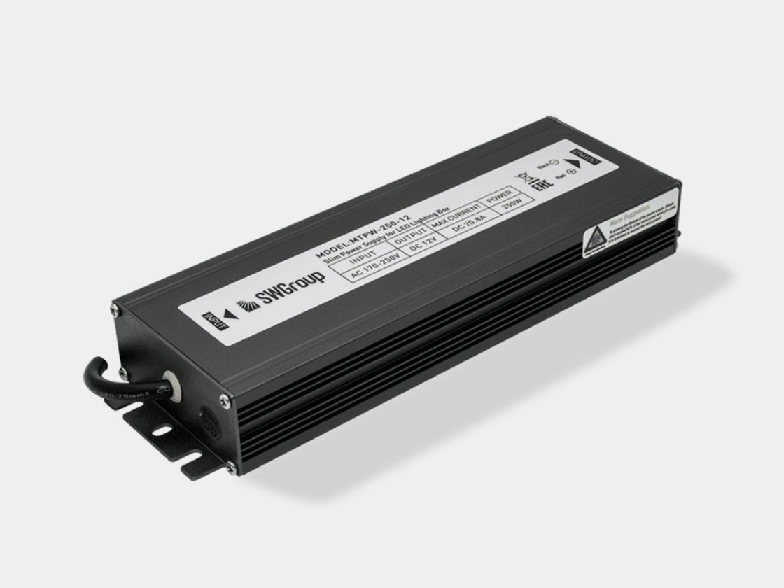 Блок питания для светодиодных лент TPW, 250 W Влагозащитный, 12 V, MTPW-250-12
