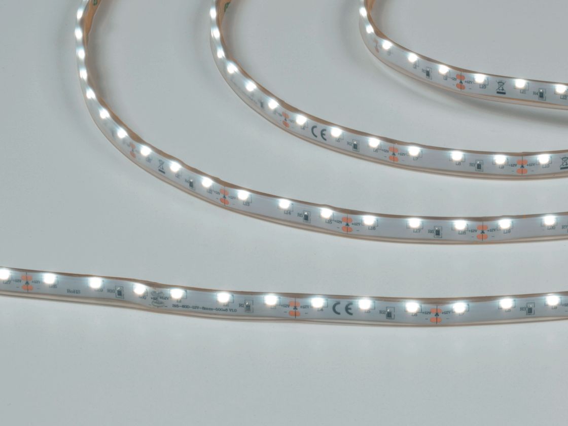 Светодиодная лента 315, 60 LED/м, 4,8 Вт/м, 12В , IP67, Цвет: Холодный белый, SWG31560-12-4.8-W-67