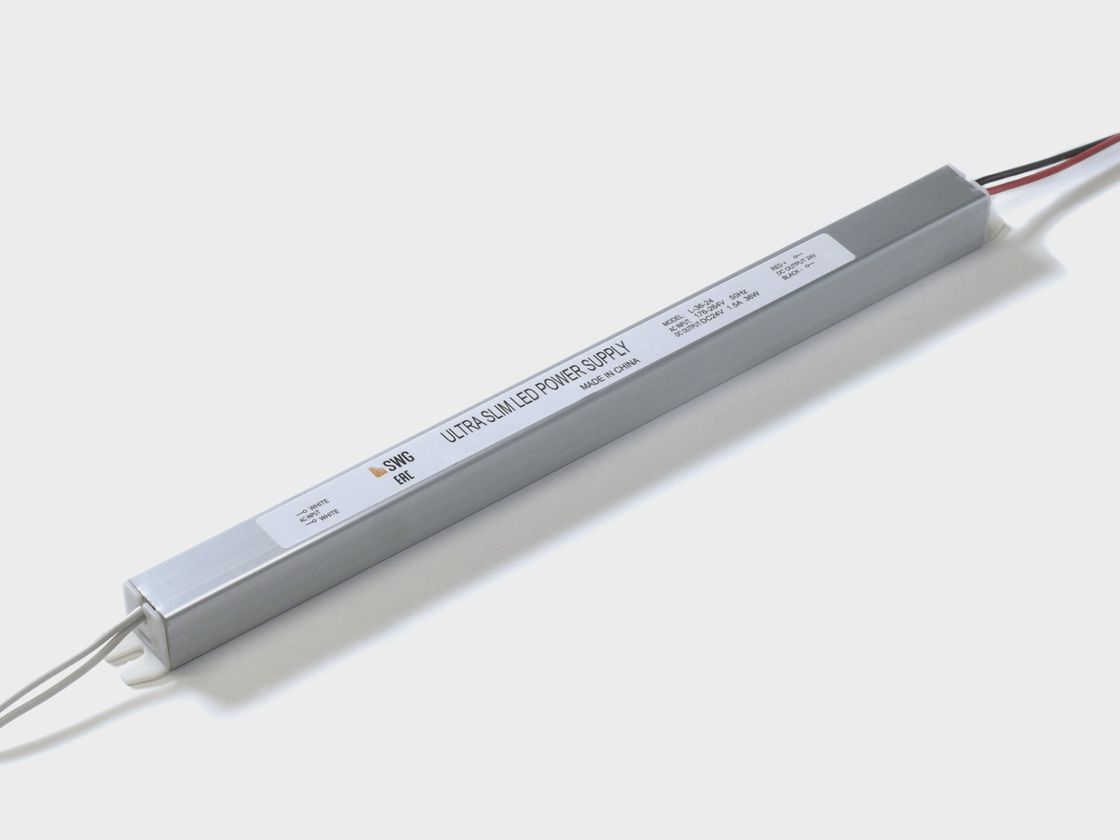 Блок питания сверxтонкий для светодиодных лент, 36 W, 24V, L-36-24