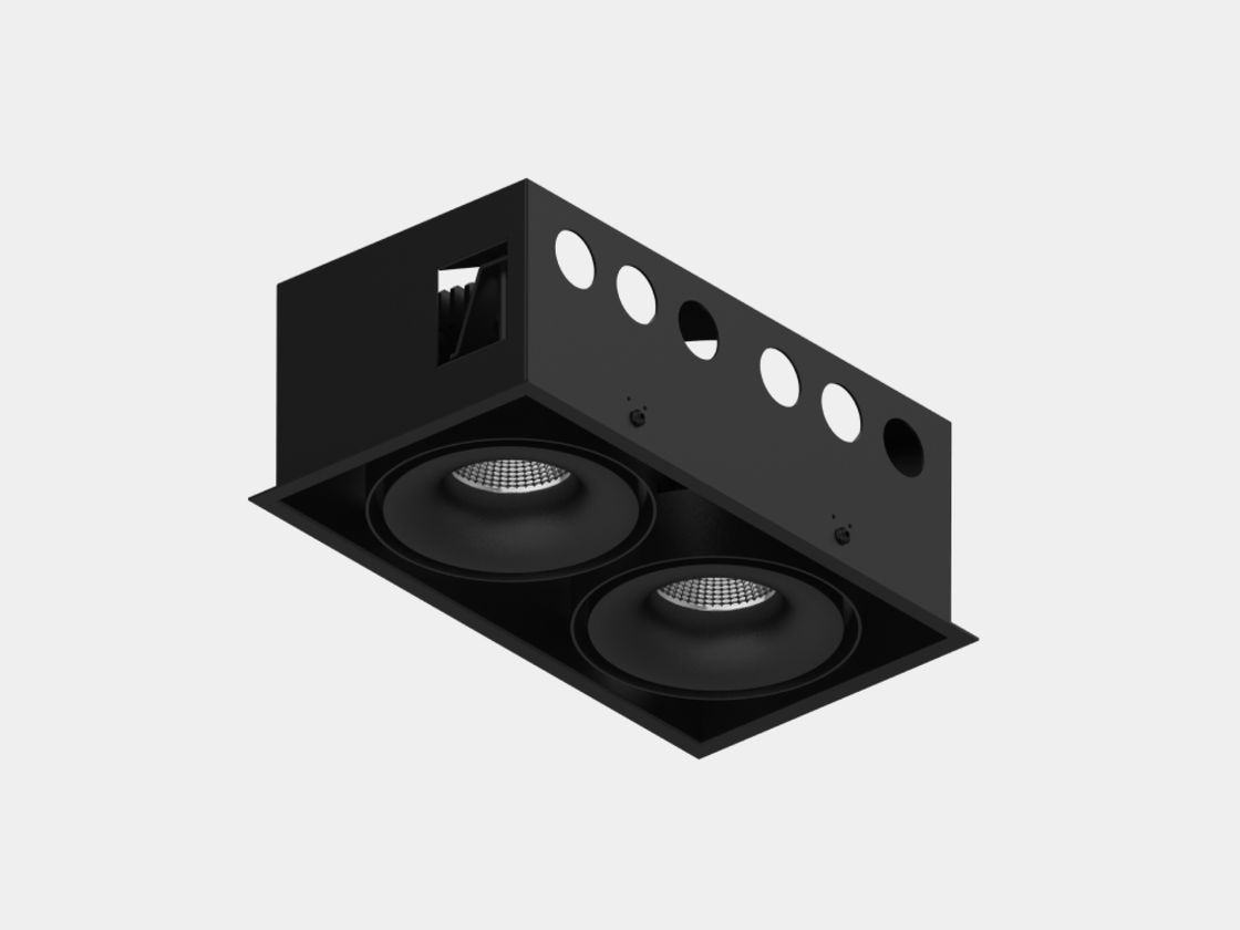 Корпус светильника потолочный встраиваемый поворотный,Черный, IP20, COMBO-CRD2-BL