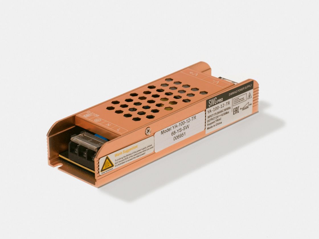 Блок питания для светодиодной ленты, с диммированием TRIAC 100Вт, 12В, YA-100-12-TR