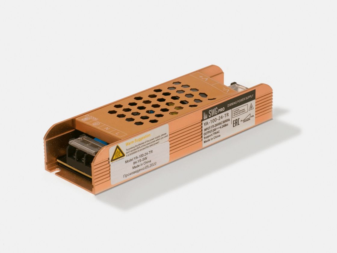 Блок питания для светодиодной ленты, с диммированием TRIAC 100Вт, 24В, YA-100-24-TR