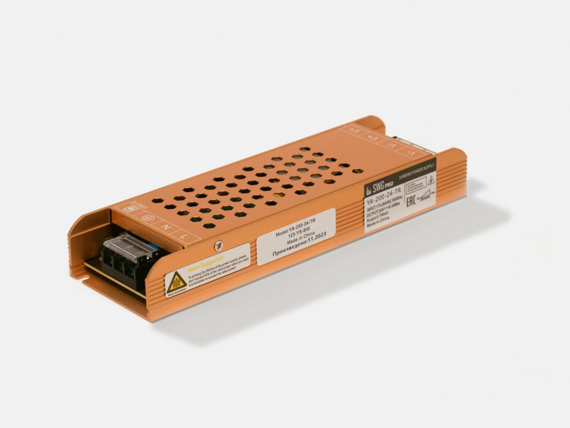 Блок питания для светодиодной ленты, с диммированием TRIAC 200Вт, 24В, YA-200-24-TR