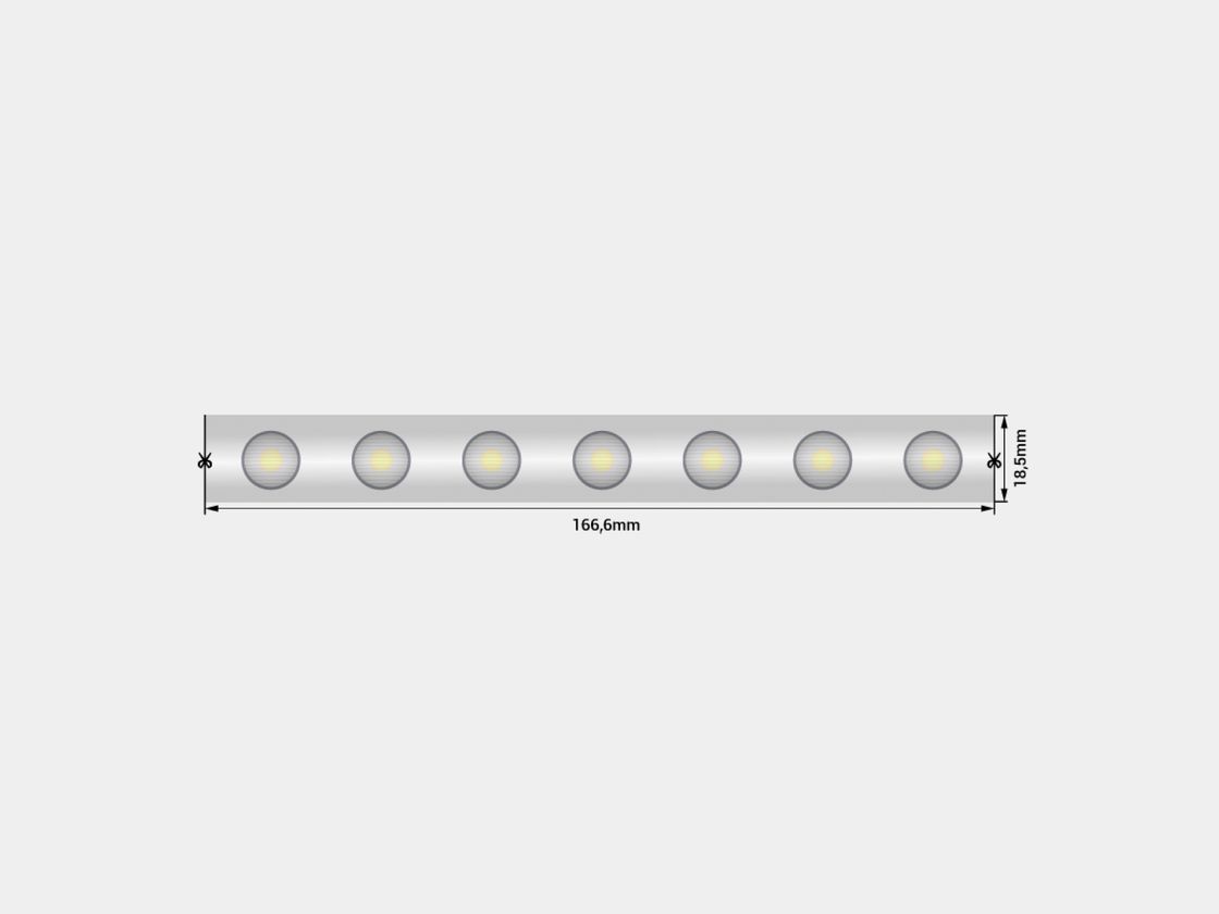 Светодиодная лента wall washer 5050, 42 LED/м, 6,2 Вт/м, 24В , IP67, Цвет: РГБ, SWG-542-24-RGB15/60-67